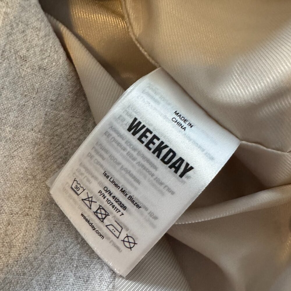 Weekday ISA LINEN MIX BLAZER - Picture 6 of 10